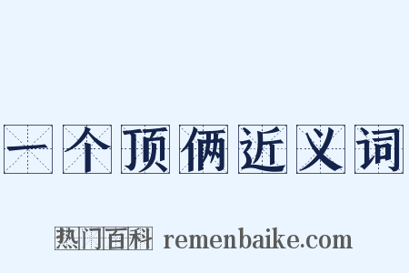 一个顶俩近义词是什么意思的图片